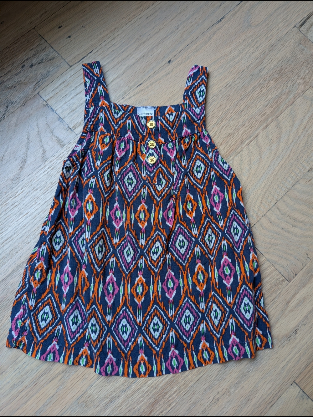 2/$5 Carter's Navy Tank Top Geometric Print size 4T